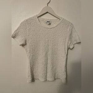 White Textured DKNY Top